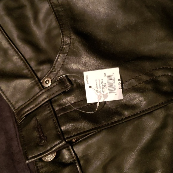 Vegan leather boot mid rise woman's pants - Picture 4 of 4